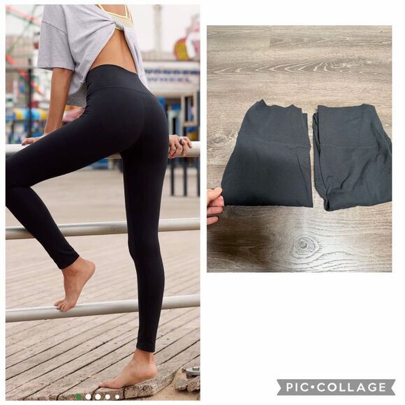 Offline Aerie bundle of 2 OG high rise black leggings LONG Medium - Picture 1 of 6